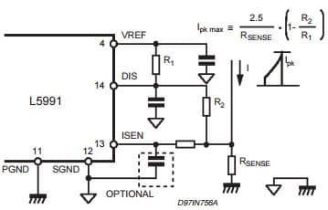 Typical Application for L5991A Device shut-down On Overcurrent, Primary Controller with Standby