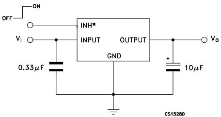 Typical Application Circuit for LD29150DT15R 1.5A Very low drop Voltage Regulator