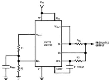 Typical Application for KA723 Precision Voltage Regulator