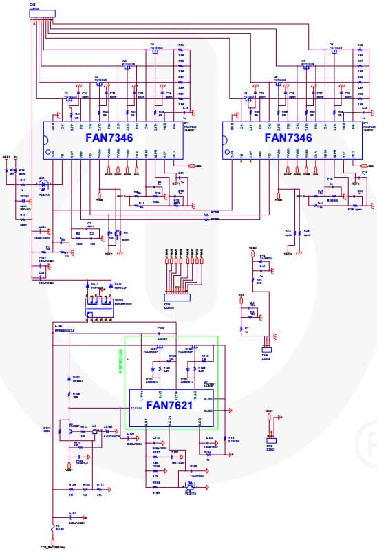 Typical Application Circuit (Backlight) for FAN7346 4-Channel LED Current Balance Controller