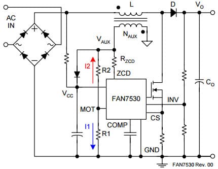 Typical Application for FAN7530 Critical Conduction Mode PFC Controller