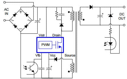 Typical Flyback Application Using FSD210 Green Mode Power Switch (FPS)