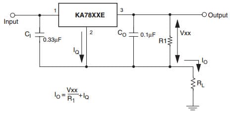 Typical Application for KA7809AE, 3-Terminal 1A Positive Voltage Constant Current Regulator