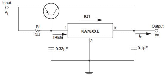 Typical Application for KA7815E, 3-Terminal 1A High Current Voltage Regulator