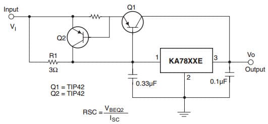 Typical Application for KA7810AE High Output Current with Short Circuit Protection