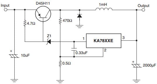 Typical Application for KA7818AE, 3-Terminal 1A Positive Voltage Switching Regulator