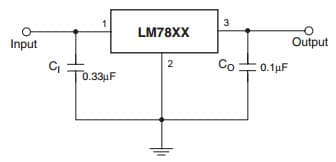 Typical Application for LM7810CT 3-Terminal 1A Positive Fixed Output Voltage Regulator