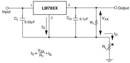 Typical Application for LM7810CT 3-Terminal 1A Positive Voltage Regulator