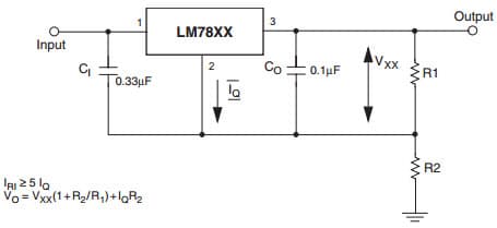 Typical Application for LM7810CT Circuit for Increasing Output Voltage