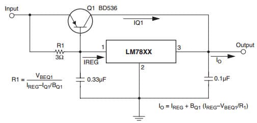 Typical Application for LM7810CT High Current Voltage Regulator