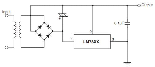 Typical Application for LM7810CT Negative Output Voltage Circuit