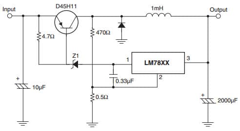 Typical Application for LM7810ACT 3-Terminal 1A Positive Voltage Switching Regulator