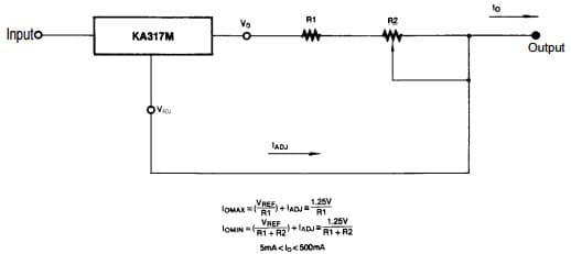 Typical Application for KA317M 3-Terminal 0.5A Positive Adjustable Current Regulator