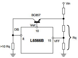 Typical Latched shut-down upon mains overvoltage application for L6566BTR Multi-mode controller for SMPS Power Supplies