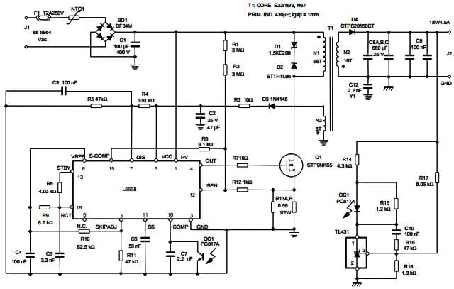 Typical Application for L6668 SMART PRIMARY CONTROLLER