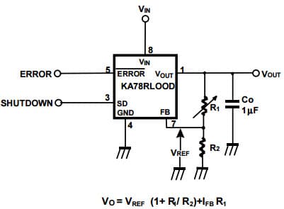 Typical Application for KA78RL00D_Q Adjustable Micro Power Voltage Regulator