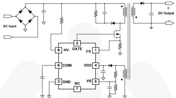 Typical Application Circuit for FL7733 Primary-Side-Regulated LED Driver Power Factor Correction