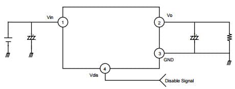 Typical Application Circuit for KA378R05 Low Dropout Voltage Regulator