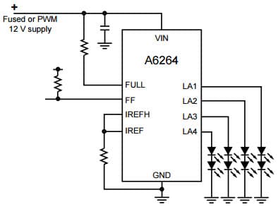 Typical Application for A6264 Incandescent lamp replacement