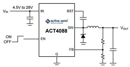 Typical Application for ACT4088 Step-Down Converter