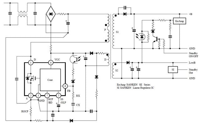 Typical Application for STR-X6757 Off-Line Quasi-Resonant Switching Regulators