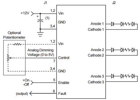 Typical Application Circuit for SFDMDB4099F Smart force LED Driver