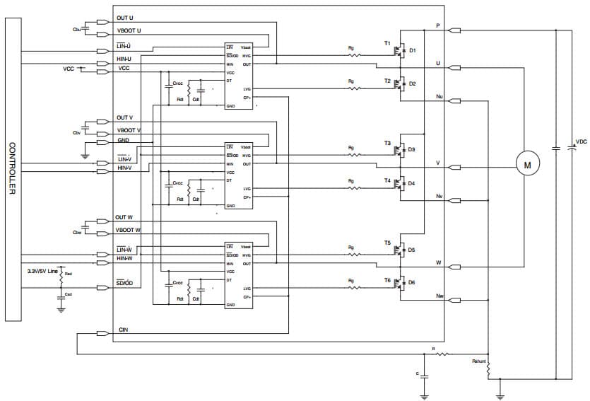 Typical Application for STGIPS10K60A Specialized Power ICs and Modules