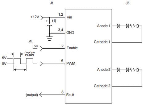 Typical Application Circuit for SFDMB4170F Smart force LED Driver