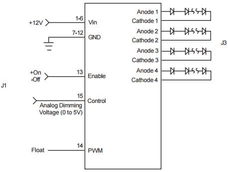 Typical Application For SFD2CB4006F Smart Force LED Driver