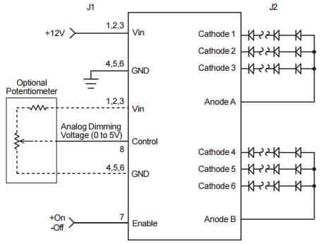 Typical Application Circuit for SFD2KB4060F Smart force LED Driver