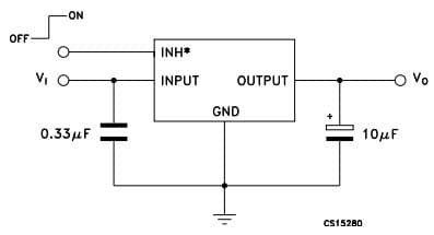 Typical Application Circuit for LD29150 1.5A, Very low drop voltage regulators