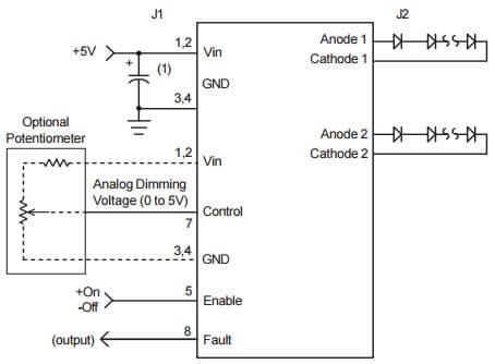 Typical Application Circuit for SFDMDA4175F Smart force LED Driver