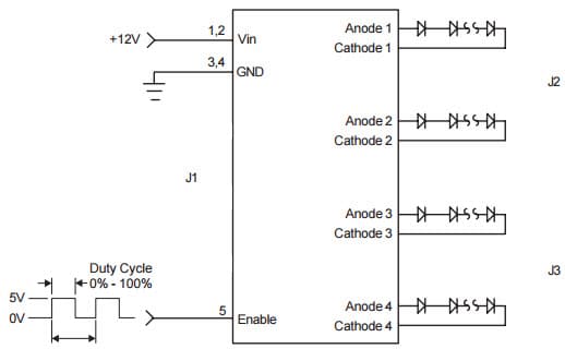 Typical Application for SFDKB3908F Smart Force LED Driver