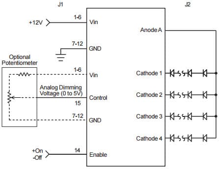 Typical Application Circuit for SFDQDB4216F smart force LED Driver