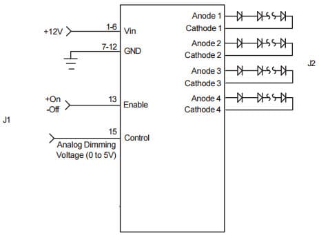 Typical Application Using SFDZDB4101F Smart Force LED Driver