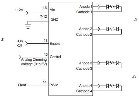 Typical Application For SFD2CB3965F smart Force LED Driver