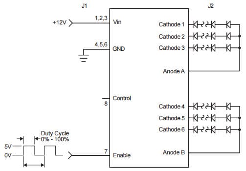 Typical Application Circuit for SFD2KB4060F Smart force LED Driver