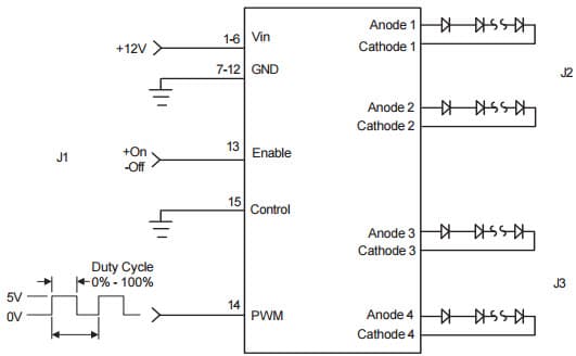 Typical Application Using SFD2CB3965F smart Force LED Driver