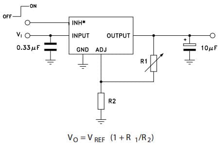 Typical Application Circuit for LD29150 1.5A, Very low drop voltage regulators