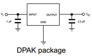 Typical Application for LDF 1-A very low drop Fixed Voltage Regulator