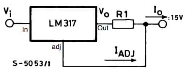 Typical Application for LM317M Medium Current Regulator