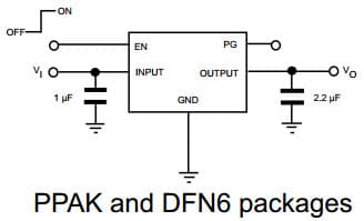 Typical Application for LDF 1-A very low drop Fixed Voltage Regulator