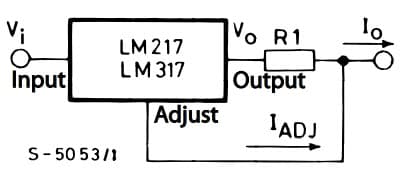 Typical Application for LM317 Adjustable Current Regulator