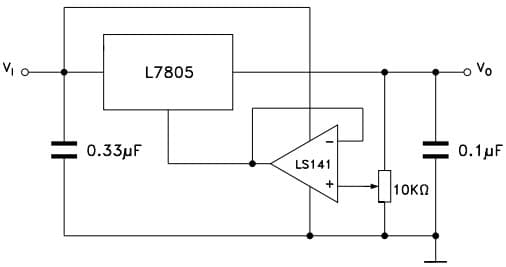 Typical Application for L7815C Adjustable output Voltage Regulator at (7 to 30 V)