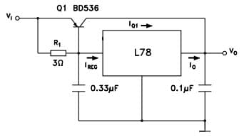 Typical Application for L7815C High Current Voltage Regulator