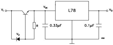 Typical Application for L7815C High input voltage circuit (configuration 1)