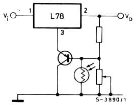 Typical Application for L7815C Voltage Regulator @ (Vo(min) = Vxx + VBE)