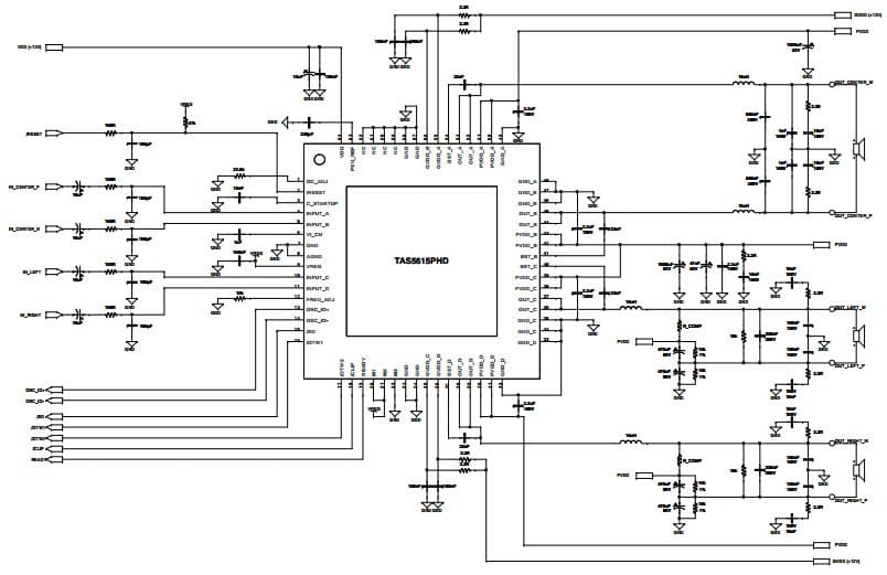 Typical Application for Typical 2.1 System Differential-Input BTL and Unbalanced-Input SE Application