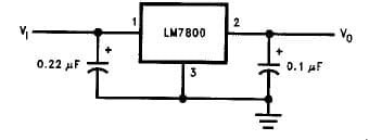 Typical Application for LM7800 3-terminal positive regulators with fixed output regulator