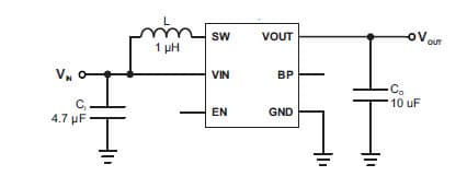 Typical Application Circuit for TPS61258 3.5-MHz High Efficiency Step-Up Converter In Chip Scale Packaging